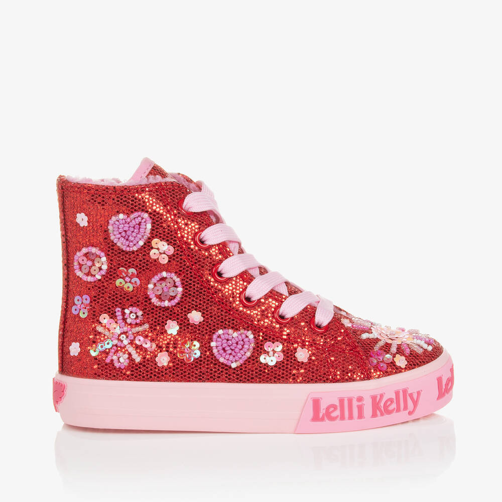 Red sales sparkly trainers