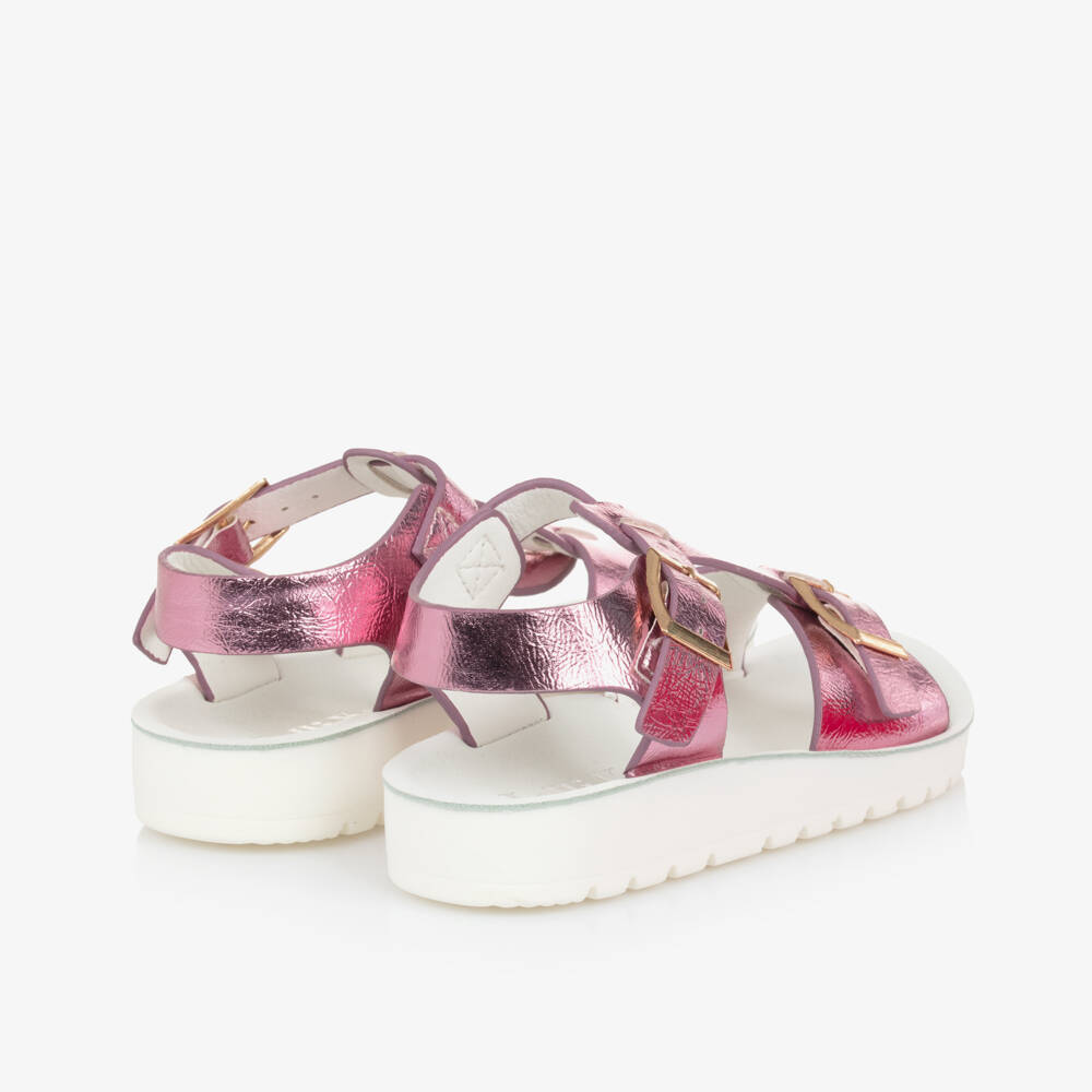 Lelli Kelly-صنادل وردية لامعة للبنات مع إبزيم | Childrensalon Outlet