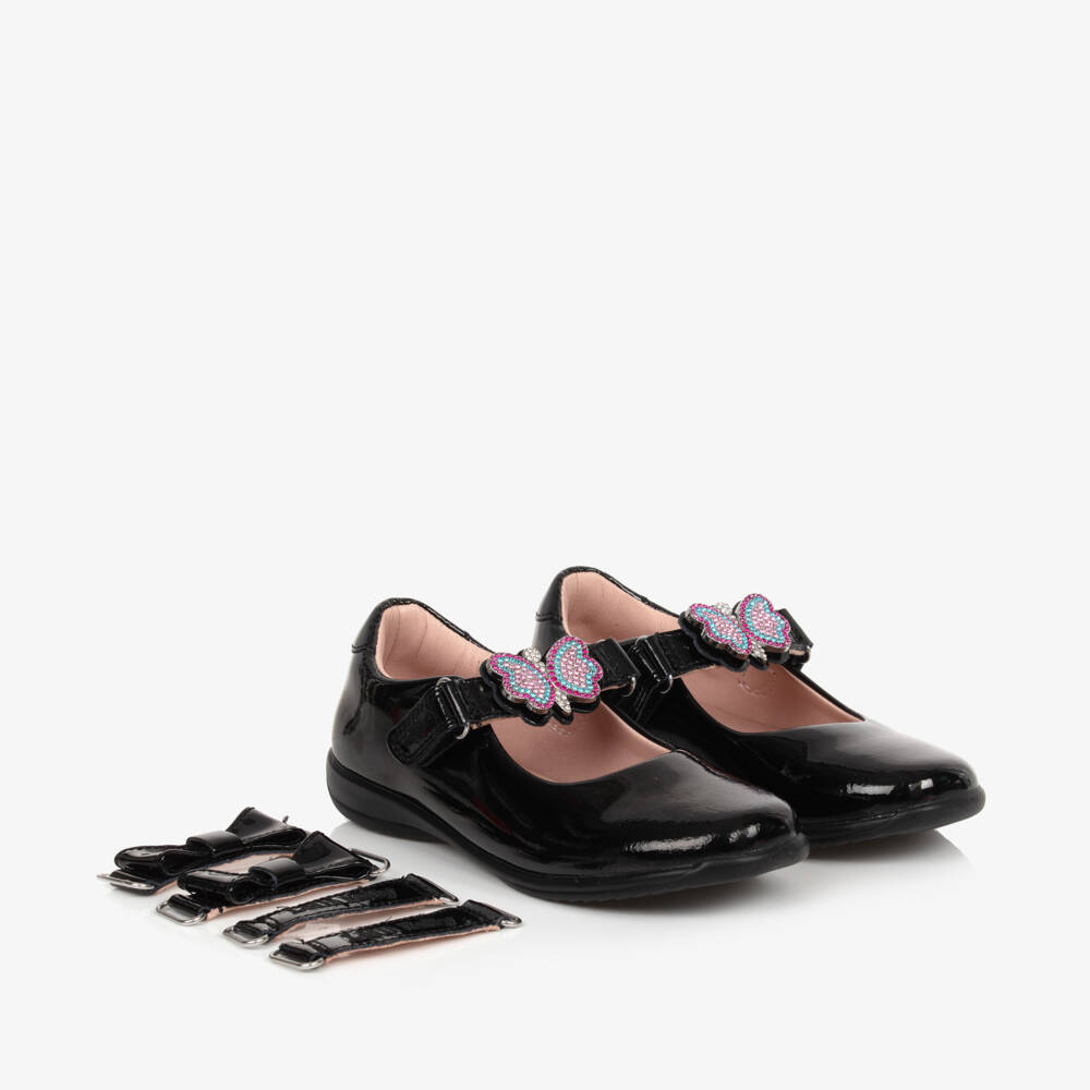 Lelli Kelly-Girls Shimmering Black Butterfly Shoes | Childrensalon Outlet