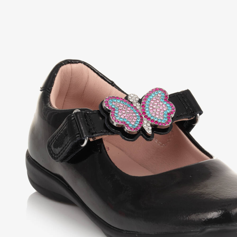 Lelli Kelly-Girls Shimmering Black Butterfly Shoes | Childrensalon Outlet