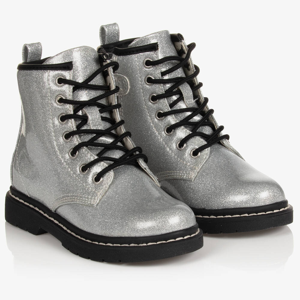 Lelli Kelly - Girls Silver Glitter Ankle Boots | Childrensalon