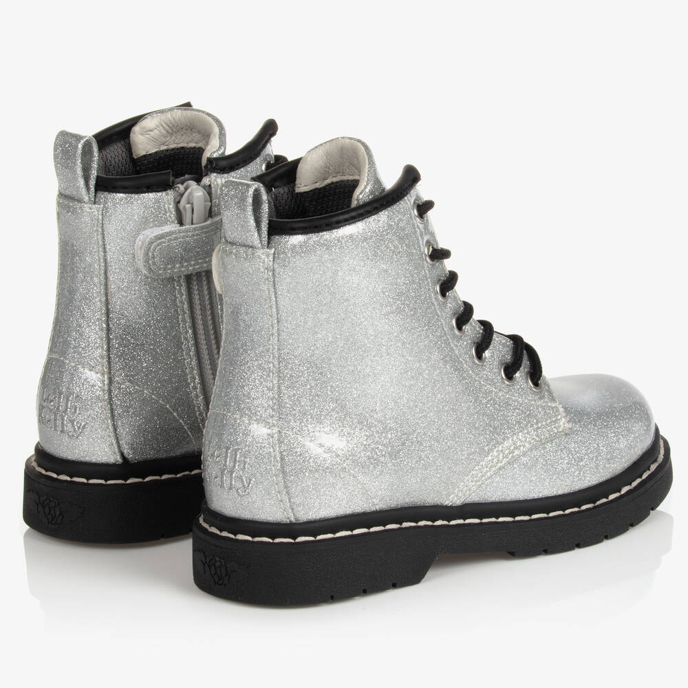Girls silver glitter boots outlet