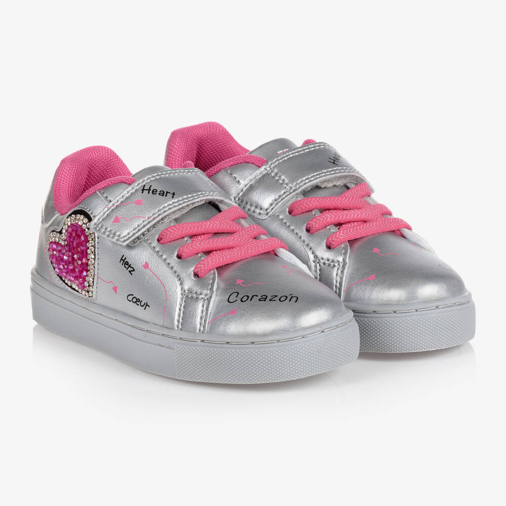 Lelli Kelly - Girls Silver Velcro Trainers | Childrensalon