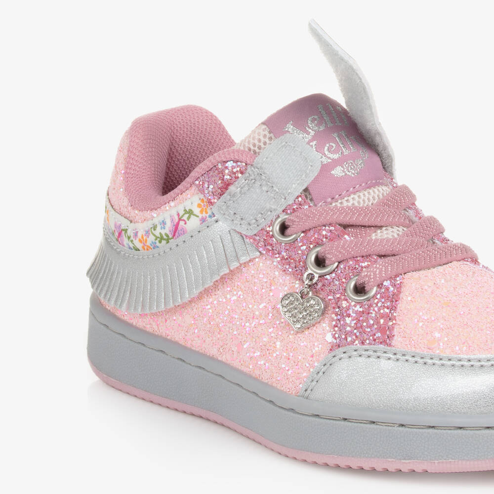 Lelli Kelly-Girls Sparkling Pink Fringed Sneakers | Childrensalon Outlet