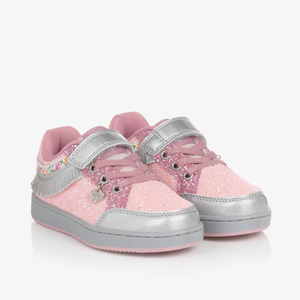 Lelli Kelly-Girls Sparkling Pink Fringed Sneakers | Childrensalon Outlet
