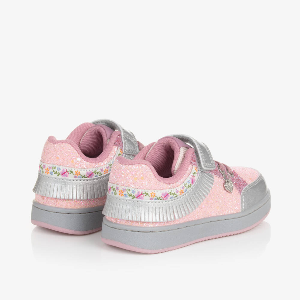 Lelli Kelly-Girls Sparkling Pink Fringed Sneakers | Childrensalon Outlet