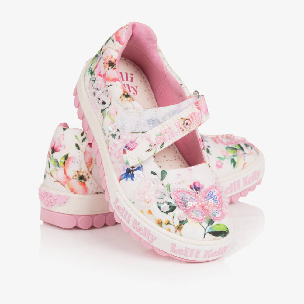Lelli Kelly-Girls' White Flower Decorated Shoes | Childrensalon Outlet