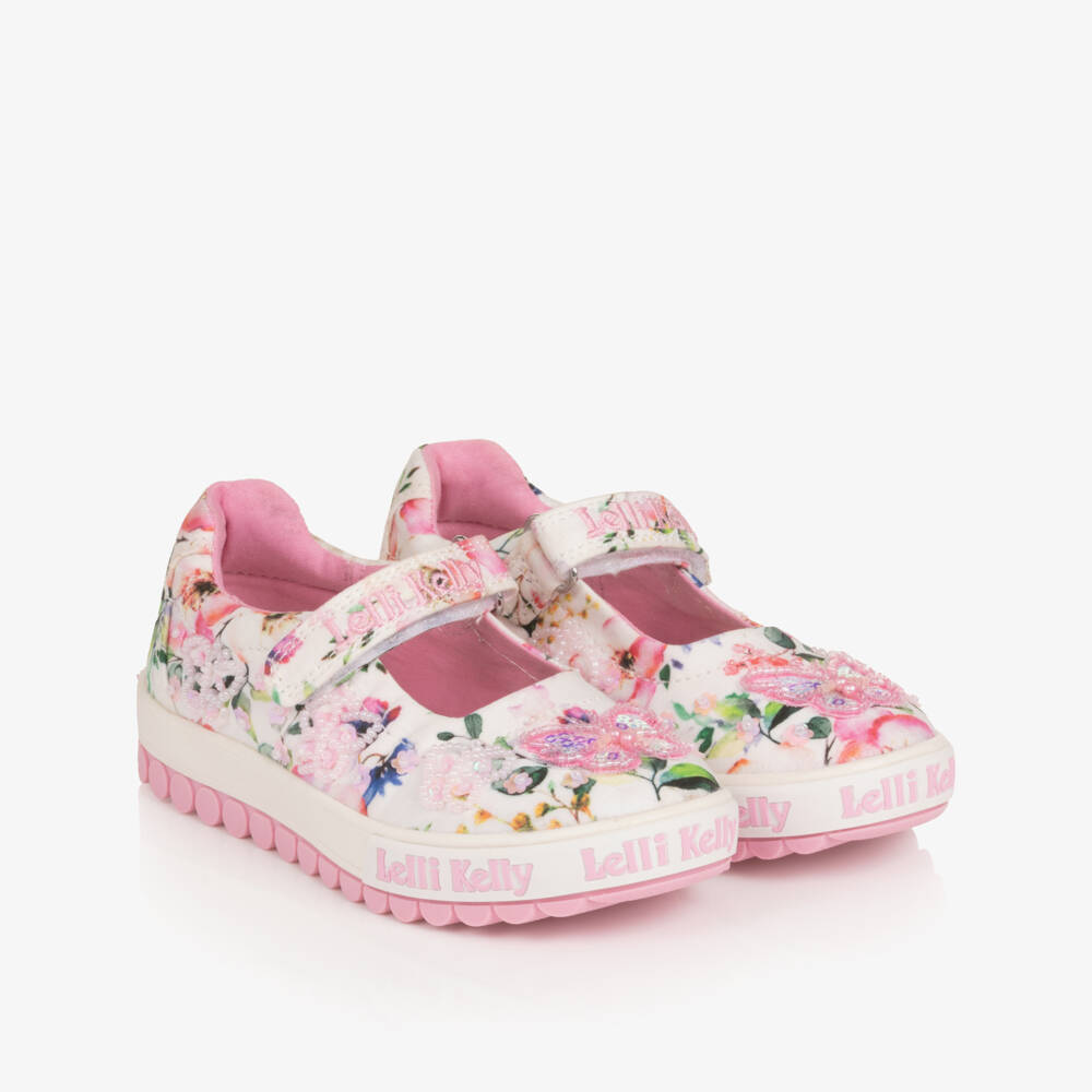Lelli Kelly-Girls' White Flower Decorated Shoes | Childrensalon Outlet