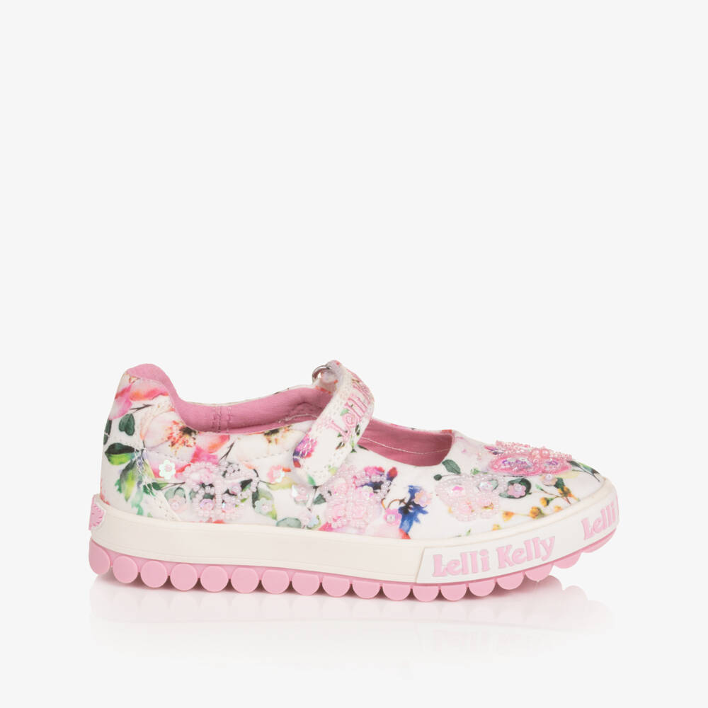Lelli Kelly-Girls' White Flower Decorated Shoes | Childrensalon Outlet