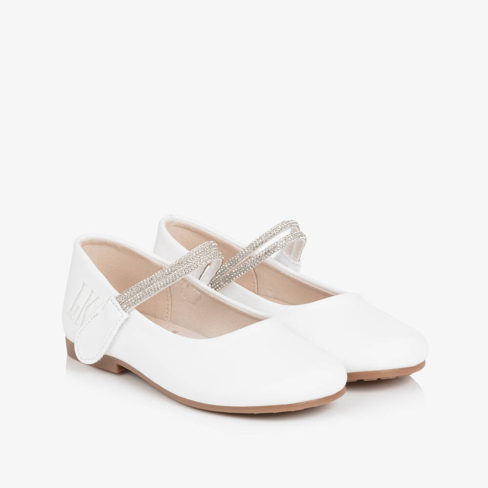 Lelli Kelly-Girls' White Glitter Bar Shoes | Childrensalon Outlet