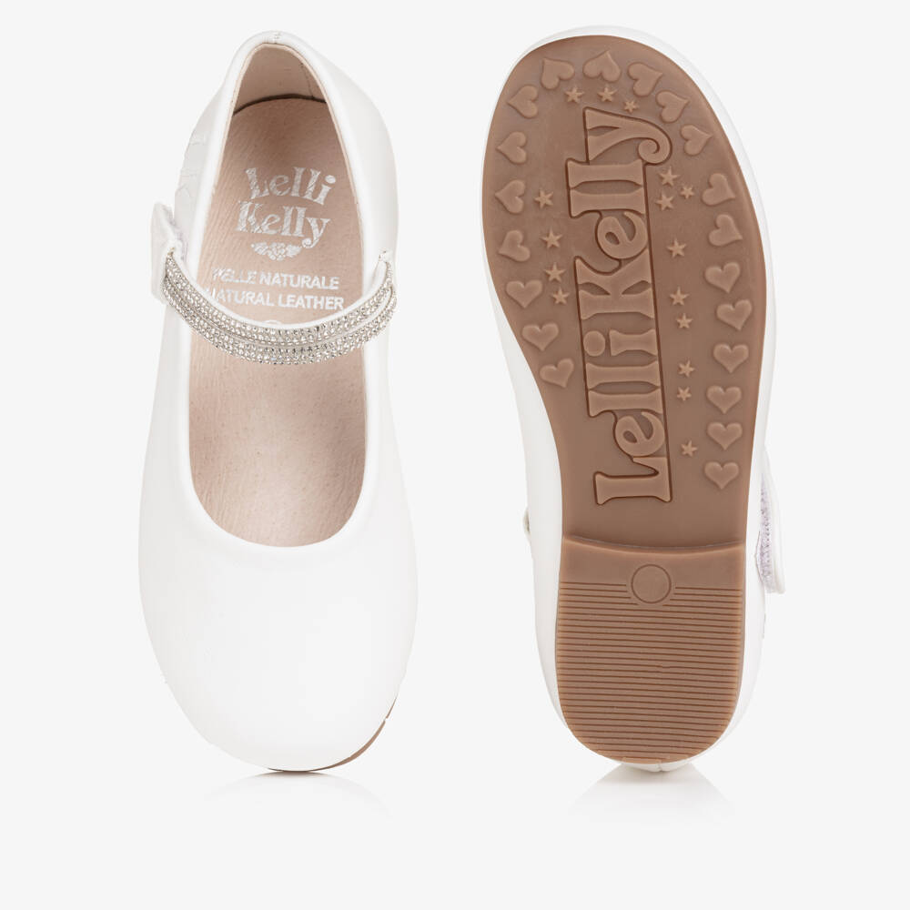 Lelli Kelly-Girls' White Glitter Bar Shoes | Childrensalon Outlet