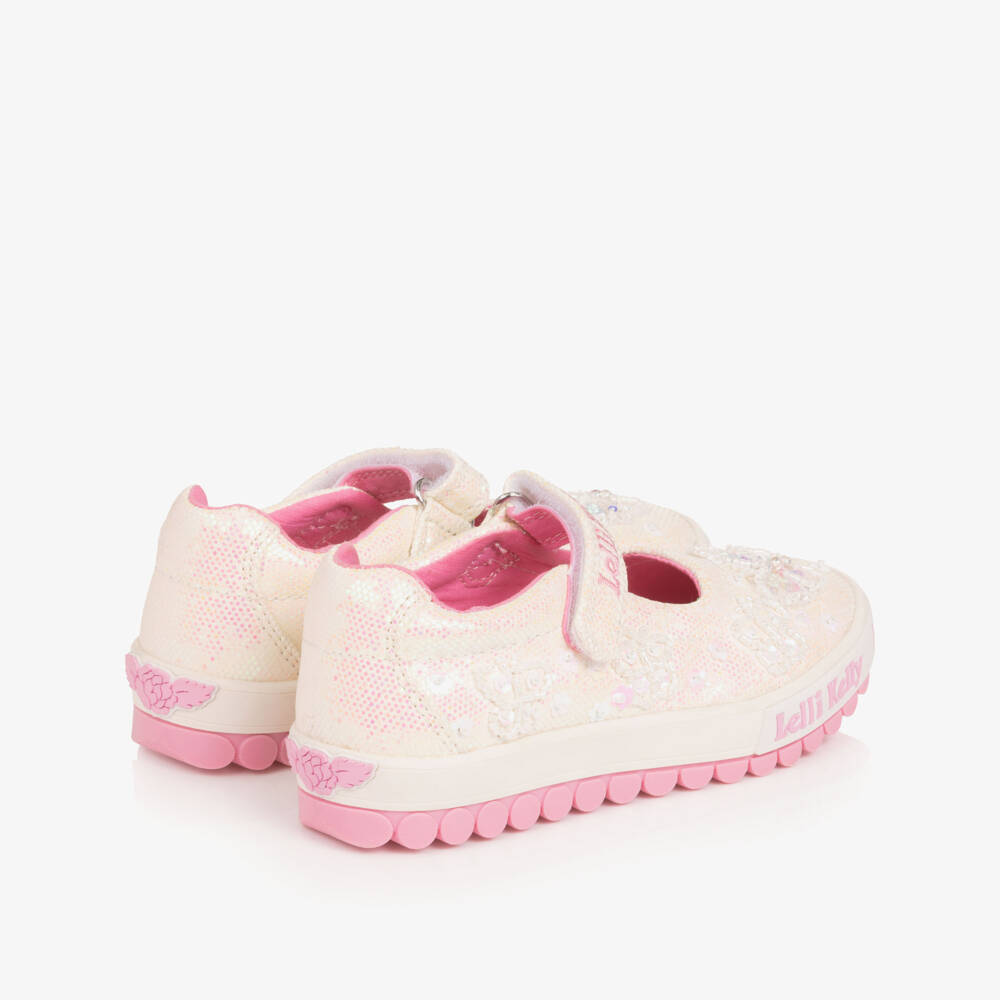 Lelli Kelly-Girls White Glitter Butterfly Pumps | Childrensalon Outlet