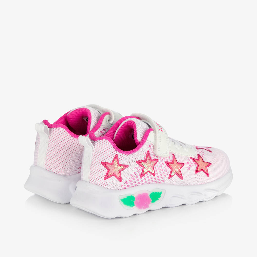 Lelli Kelly-Girls White Mesh Light-Up Star Trainers | Childrensalon Outlet