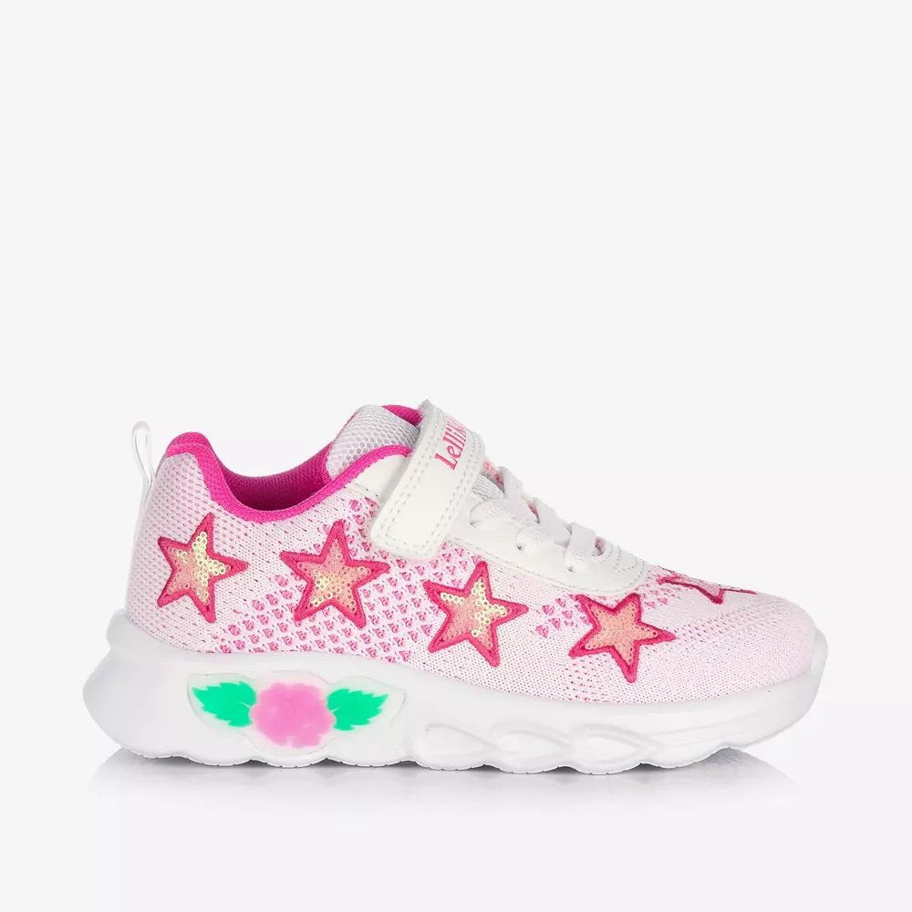 Lelli Kelly-Girls White Mesh Light-Up Star Trainers | Childrensalon Outlet