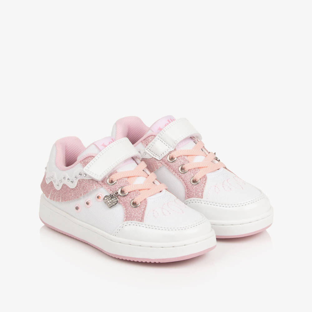 Lelli Kelly-Girls White & Pink Light-Up Trainers | Childrensalon Outlet