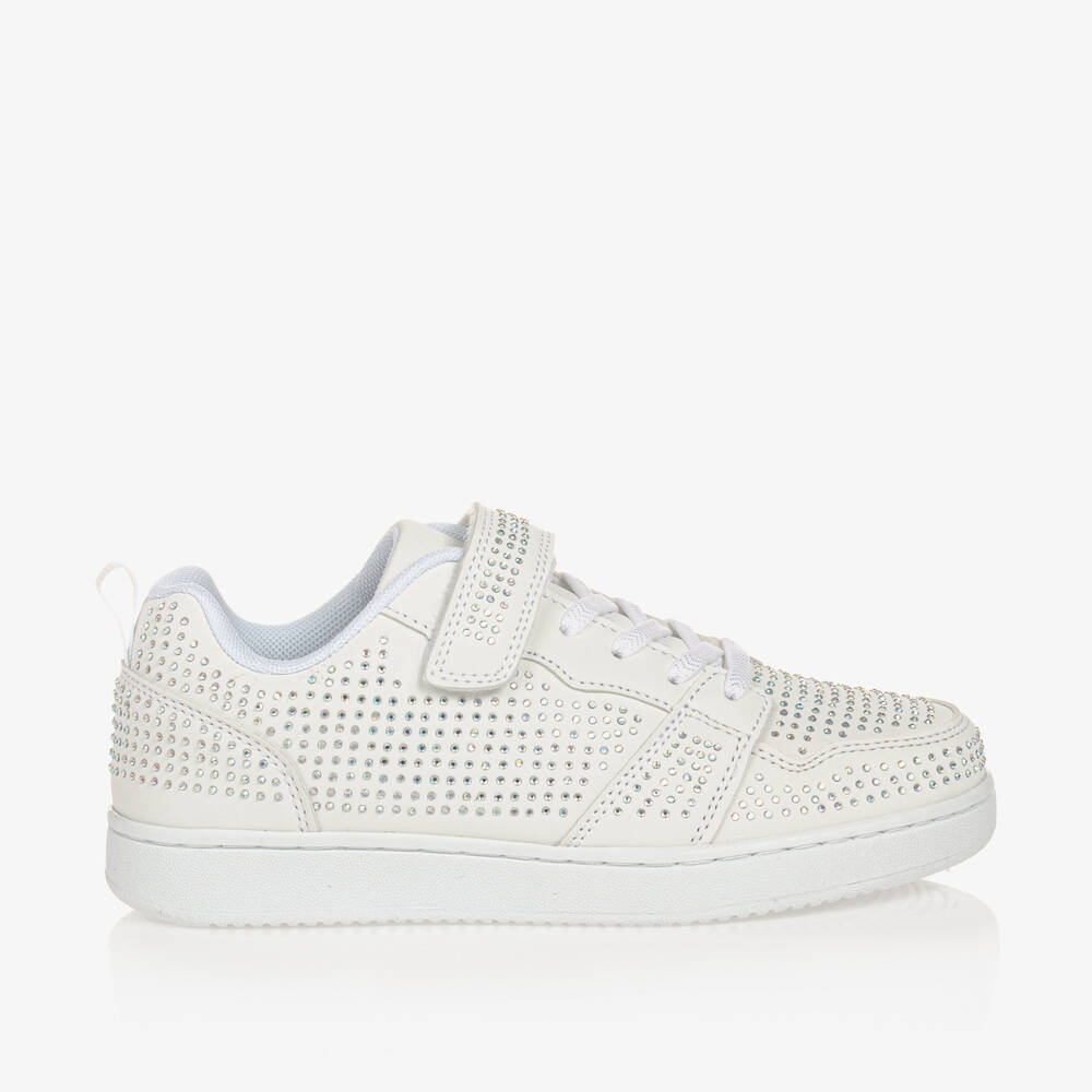 Lelli Kelly-Girls White & Silver Diamanté Trainers | Childrensalon Outlet