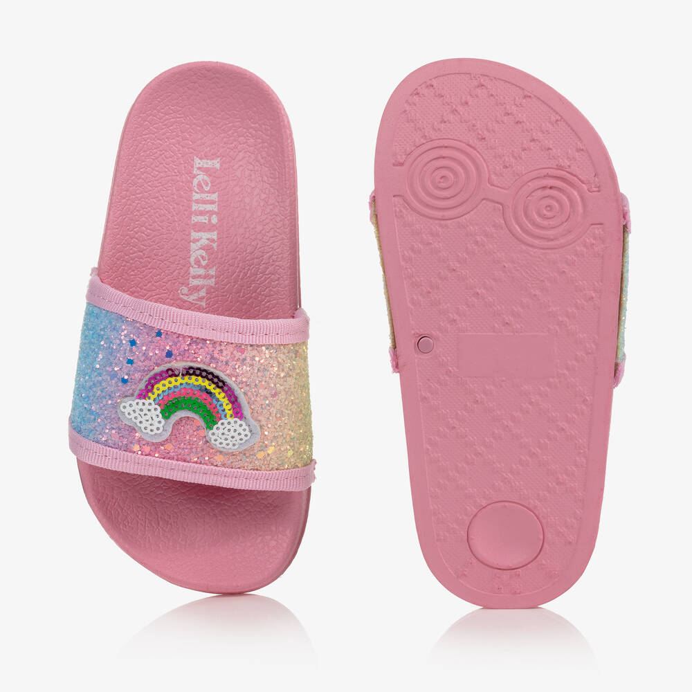 Pink glitter sliders sales