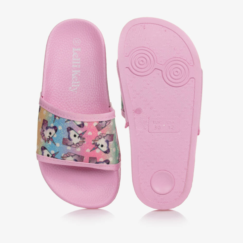 Lelli Kelly-Pink Unicorn Sliders | Childrensalon Outlet