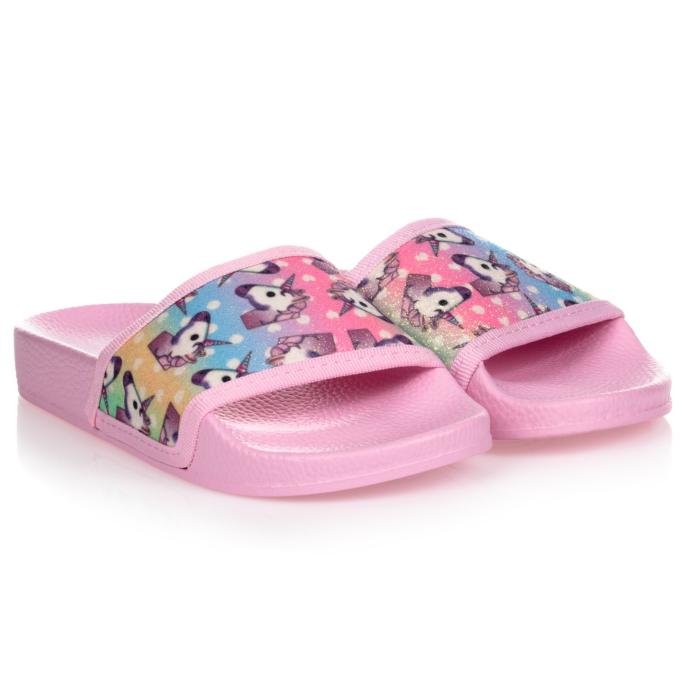 Lelli Kelly - Pink Unicorn Sliders | Childrensalon