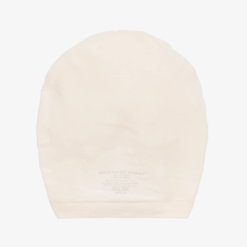 Lemon Loves Layette-Baby Girls Eggnog Pima Bow Turban | Childrensalon Outlet