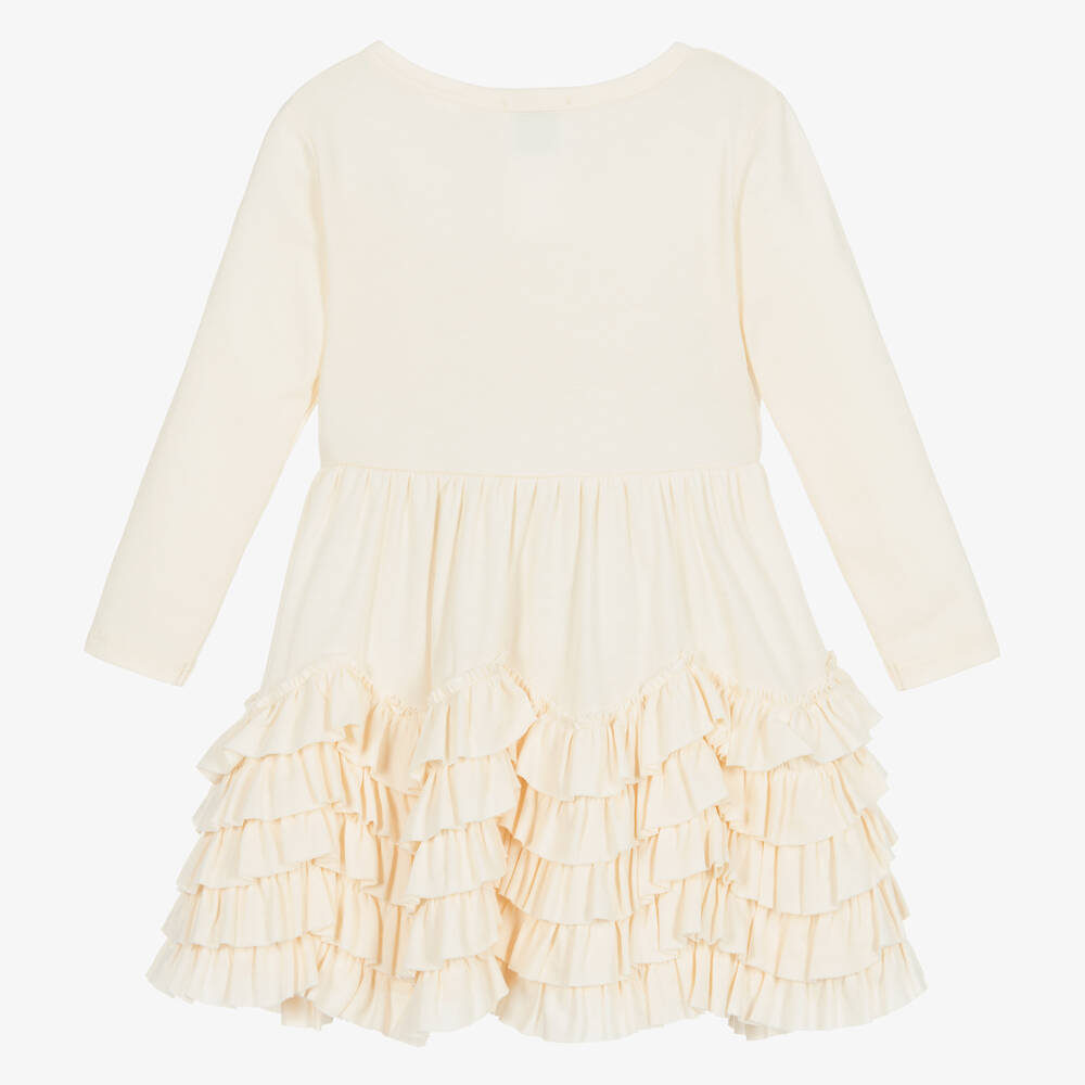 ليمون لافز لاييت-فستان كشكش قطن بيما لون عاجي للمولودات | Childrensalon Outlet