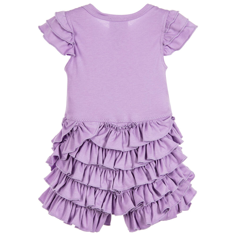 Lemon Loves Layette-Baby Girls Lilac Pima Cotton Shortie  | Childrensalon Outlet