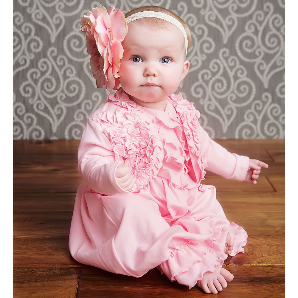 Lemon Loves Layette Baby Girls Pale Pink Pima Cotton Emma