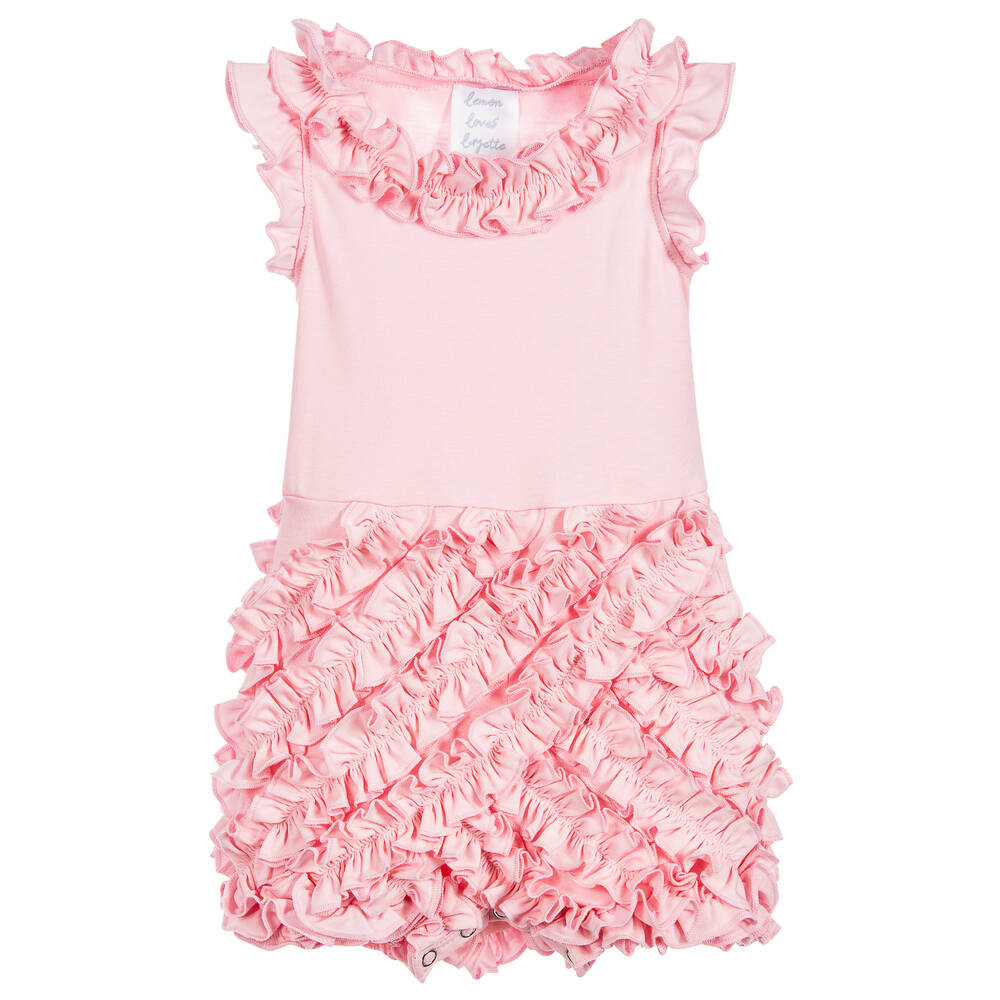 Lemon Loves Layette - Baby Girls Pima Cotton Shortie | Childrensalon