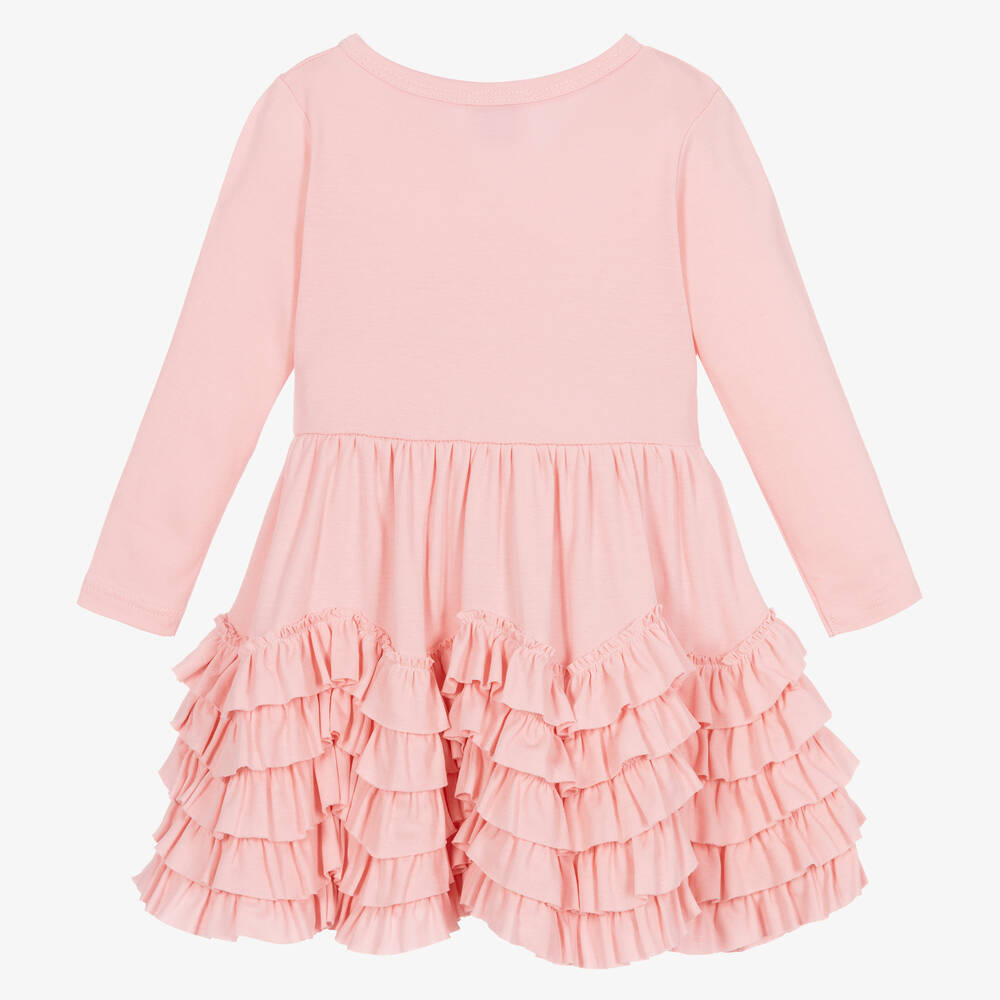 ليمون لافز لاييت-فستان كشكش قطن بيما لون زهري للمولودات | Childrensalon Outlet