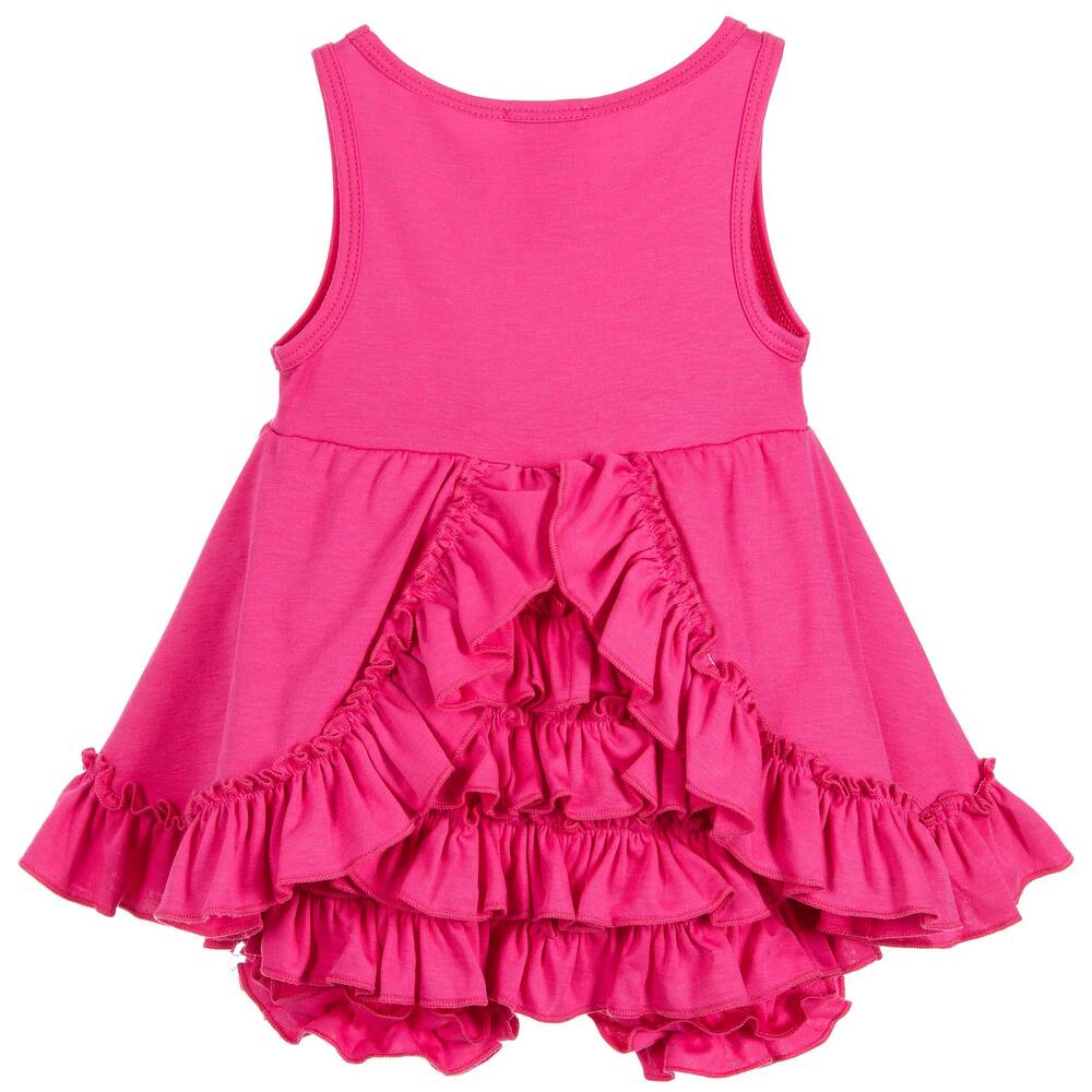 ليمون لافز لاييت-أوفرول قطن بيما فيوشيا مزين بكشكش للمولودات | Childrensalon Outlet