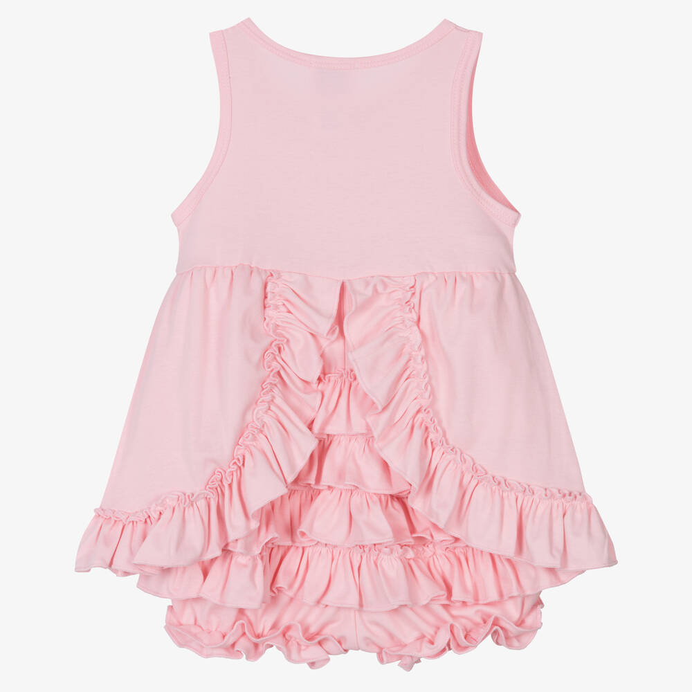Lemon Loves Layette-Baby Girls Pink Cotton Shortie | Childrensalon Outlet