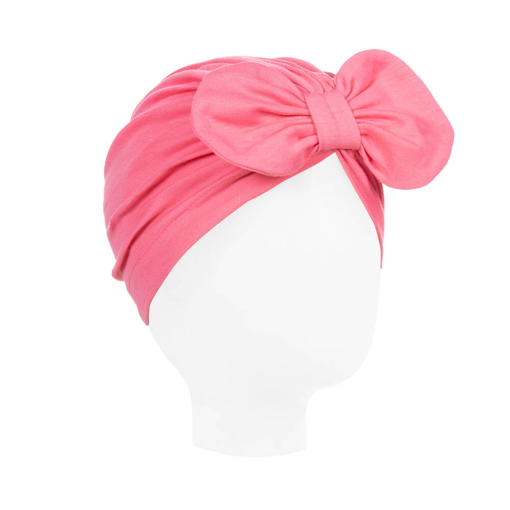 Lemon Loves Layette - Baby Girls Pink Pima Cotton Hat | Childrensalon