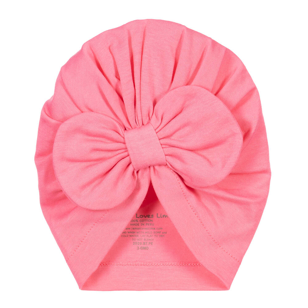 Lemon Loves Layette-Baby Girls Pink Pima Cotton Hat | Childrensalon Outlet