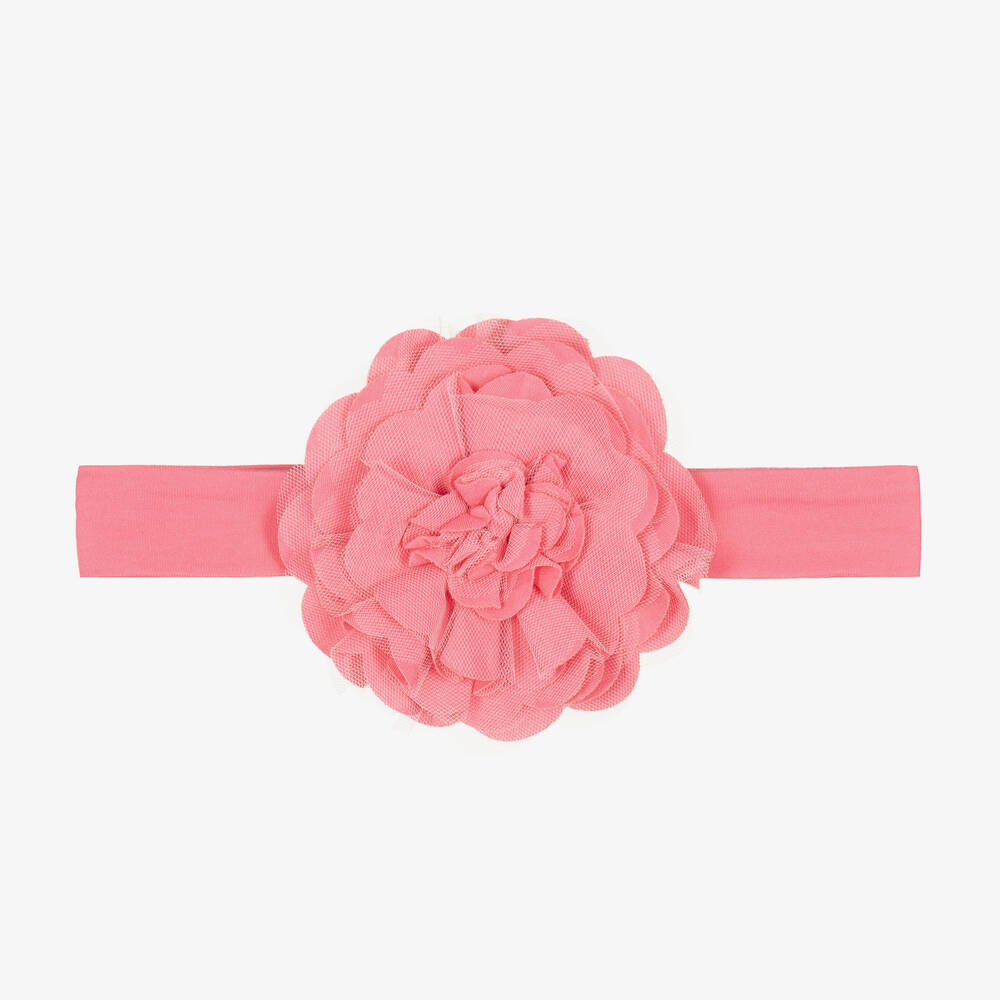 Lemon Loves Layette - Baby Girls Pink Pima Cotton Headband | Childrensalon