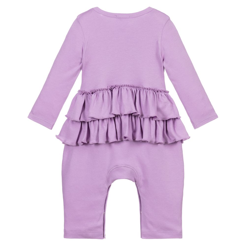 Lemon Loves Layette-أوفرول رومبر قطن بيما لون بنفسجي للمولودات | Childrensalon Outlet
