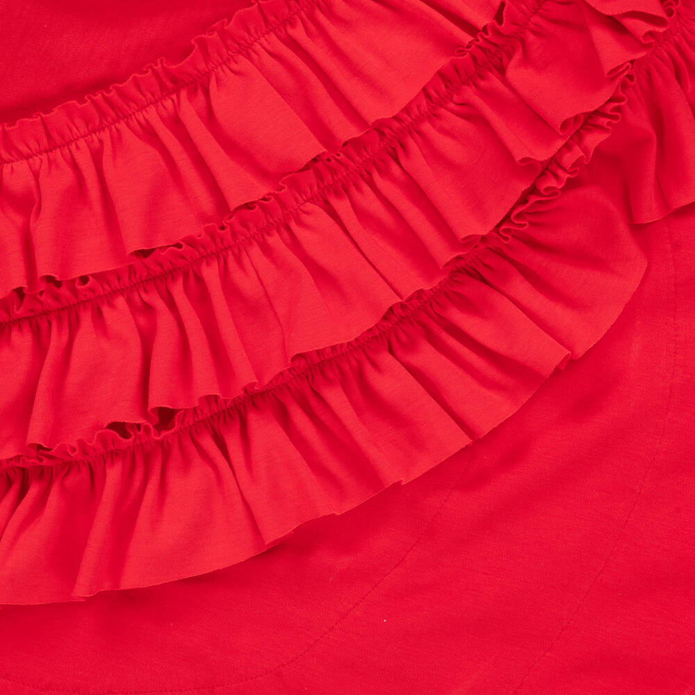 Lemon Loves Layette-Baby Girls Red Cotton Blanket (86cm) | Childrensalon Outlet