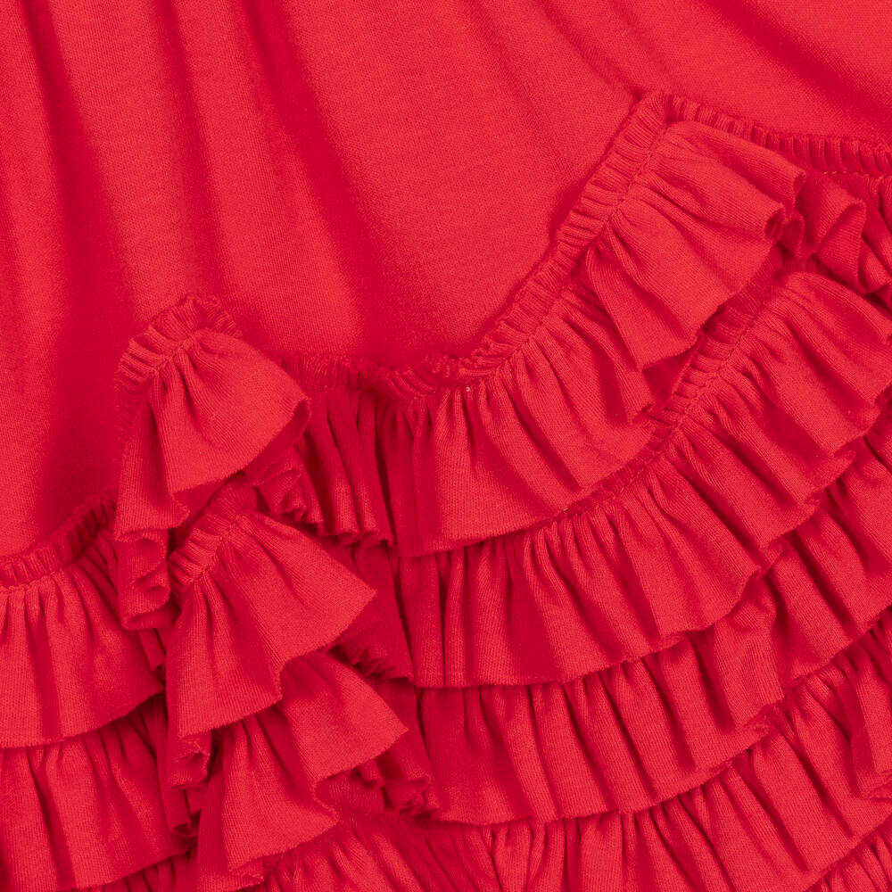 ليمون لافز لاييت-فستان كشكش قطن بيما لون أحمر للمولودات | Childrensalon Outlet