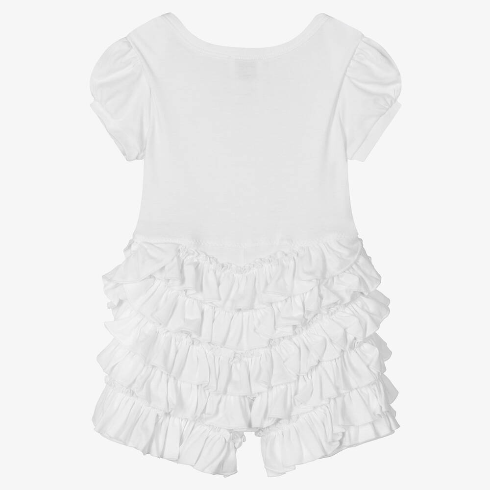 Lemon Loves Layette-Baby Girls White Cotton Shortie | Childrensalon Outlet