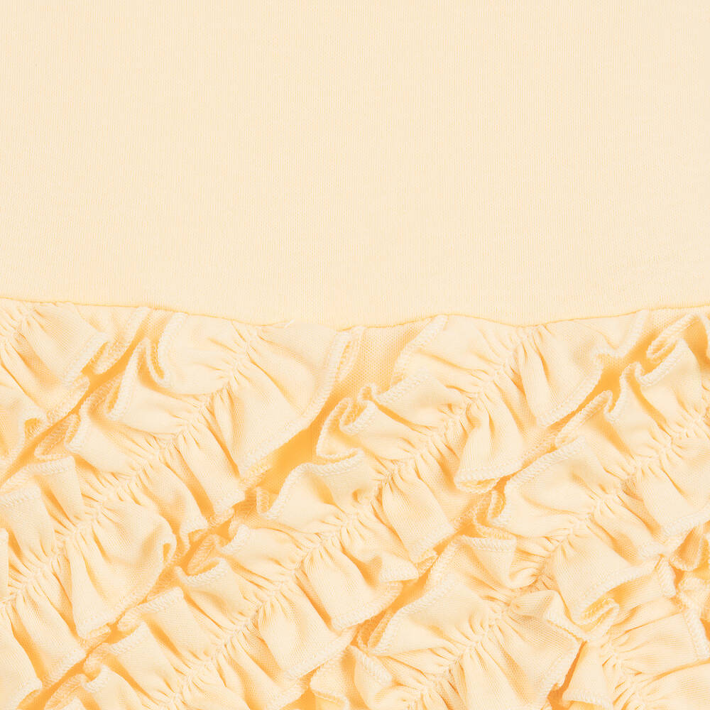 Lemon Loves Layette-Baby Girls Yellow Pima Cotton Shortie  | Childrensalon Outlet