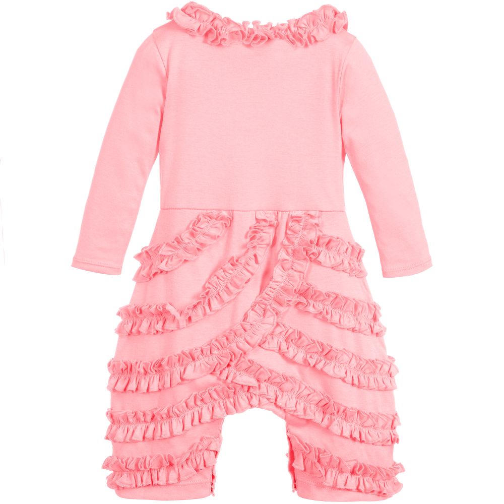 Lemon Loves Layette-Baby Pink Pima Cotton Romper | Childrensalon Outlet