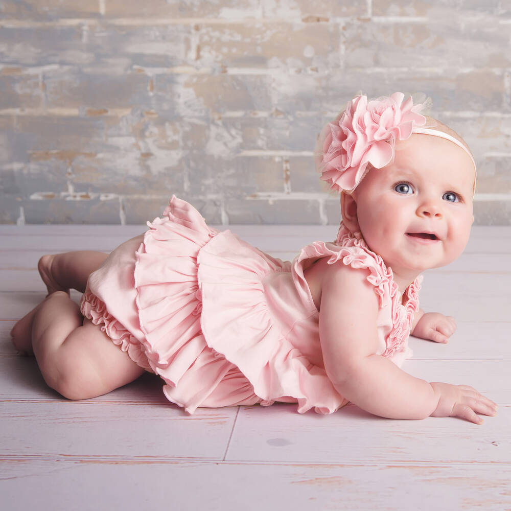 Lemon Loves Layette-Baby Pink Pima Cotton Shortie | Childrensalon Outlet