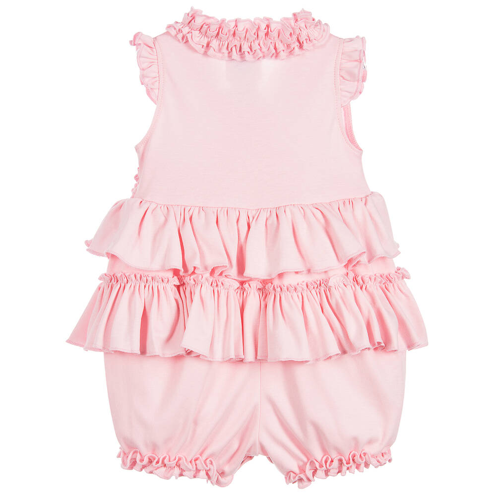 Lemon Loves Layette-Baby Pink Pima Cotton Shortie | Childrensalon Outlet