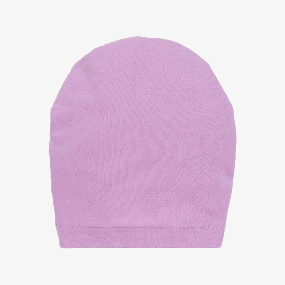 Lemon Loves Layette-عمامة قطنية بلون الخزامى للبنات مزينة بالورود | Childrensalon Outlet