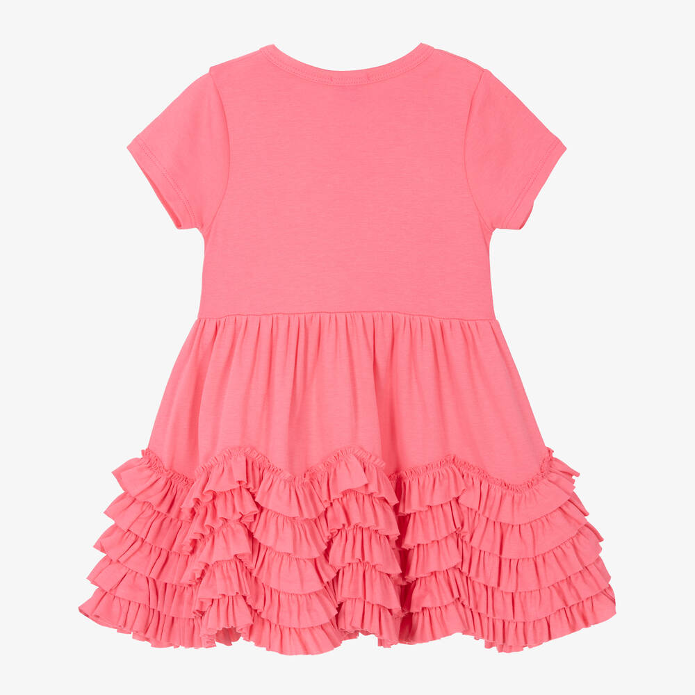 ليمون لافز لاييت-فستان كشكش قطن بيما لون زهري | Childrensalon Outlet