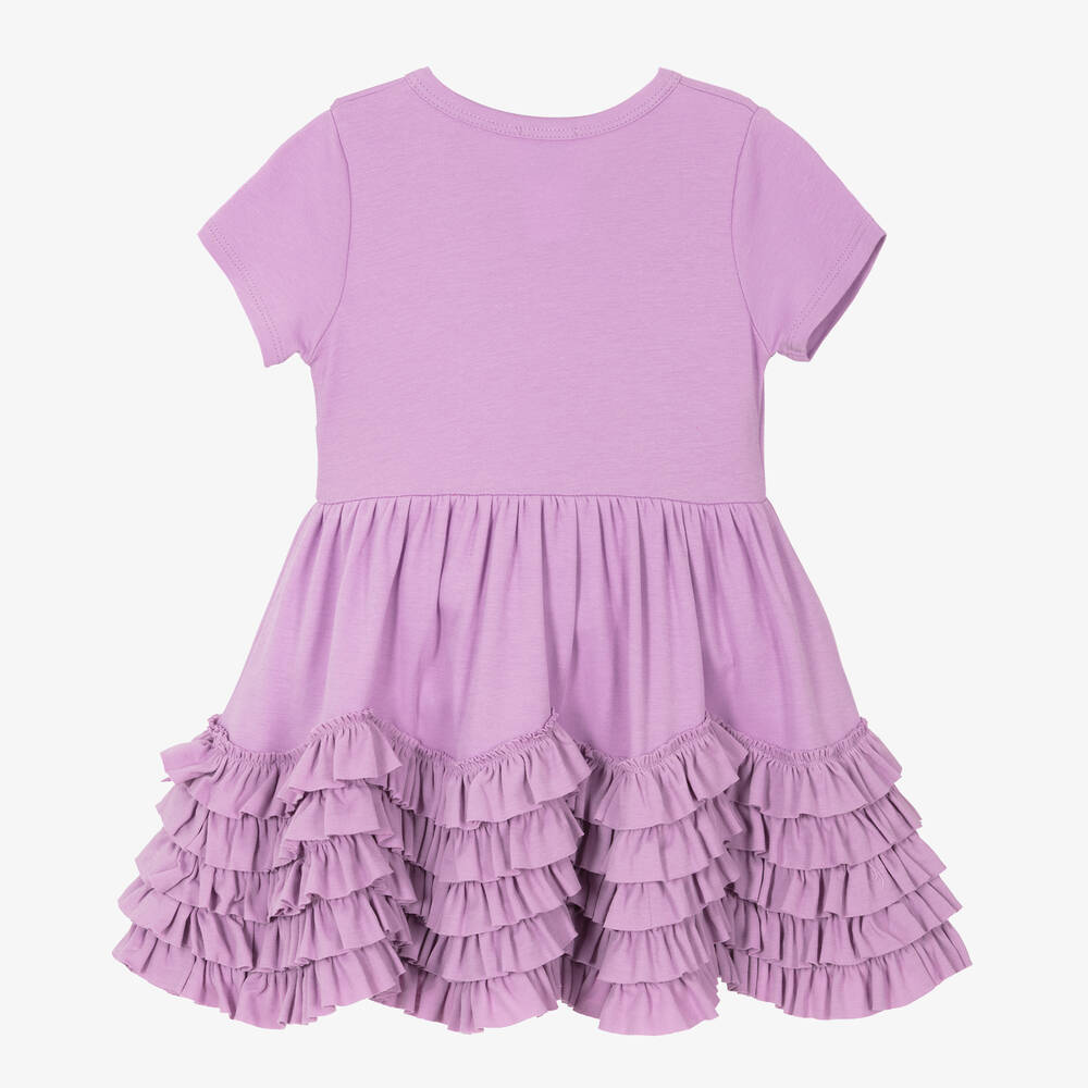 ليمون لافز لاييت-فستان كشكش قطن بيما لون بنفسجي | Childrensalon Outlet