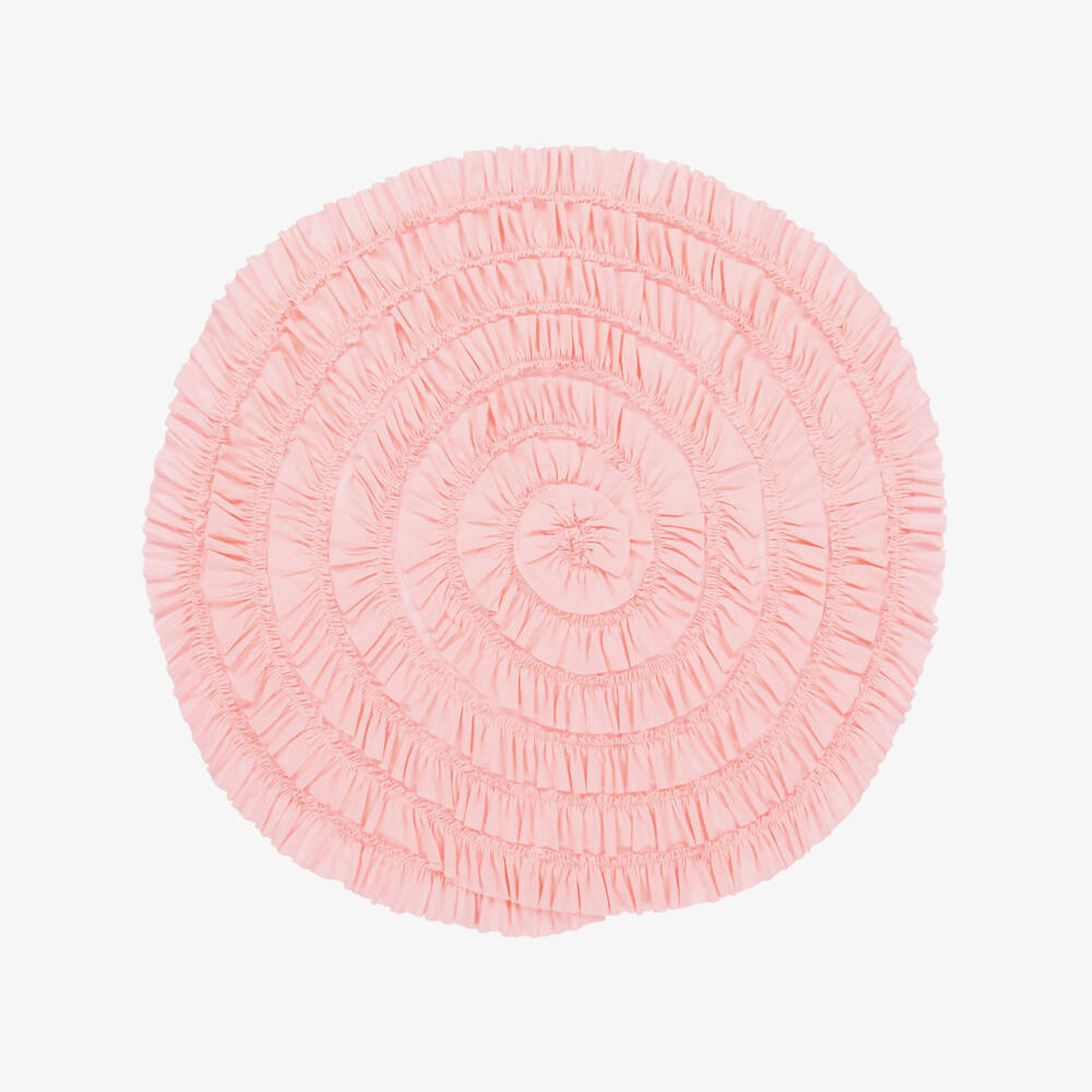 Lemon Loves Layette-Girls Soft Pink Ruffled Blanket | Childrensalon Outlet