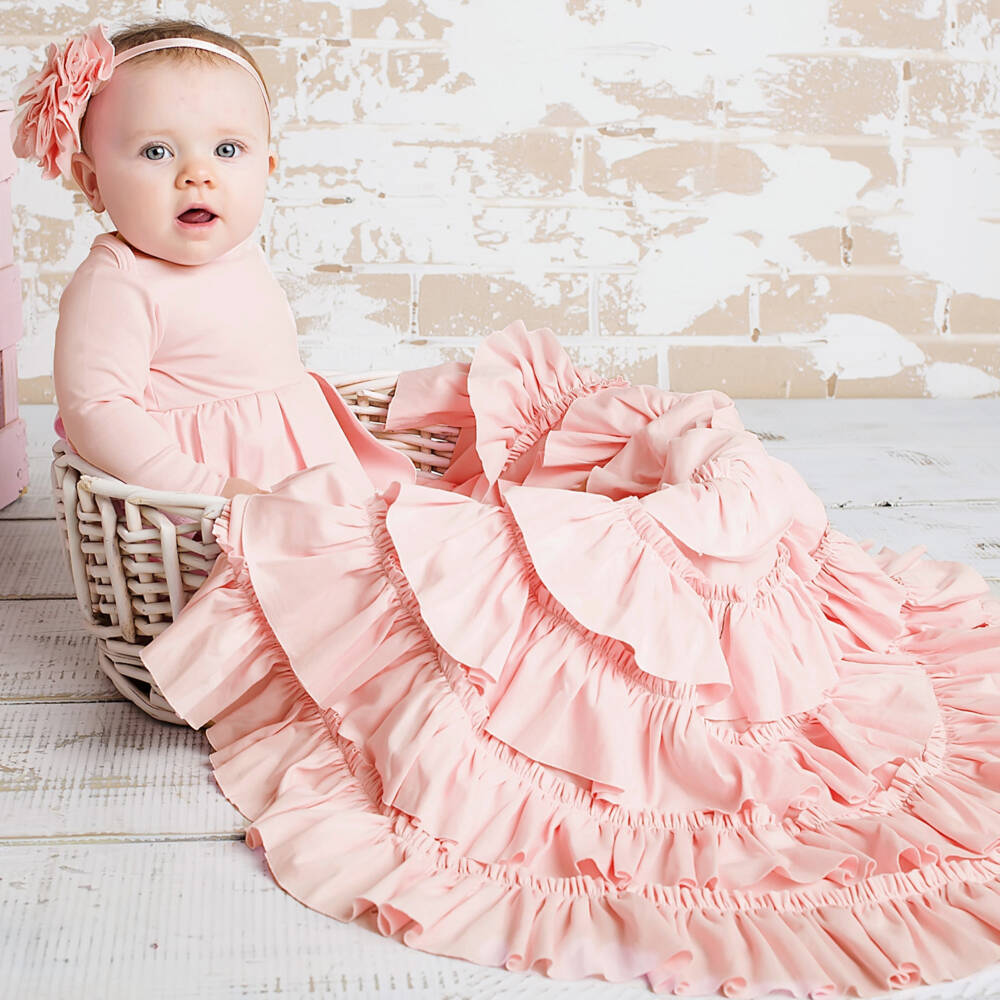 Lemon Loves Layette-Мягкое розовое одеяло с рюшами для девочек | Childrensalon Outlet
