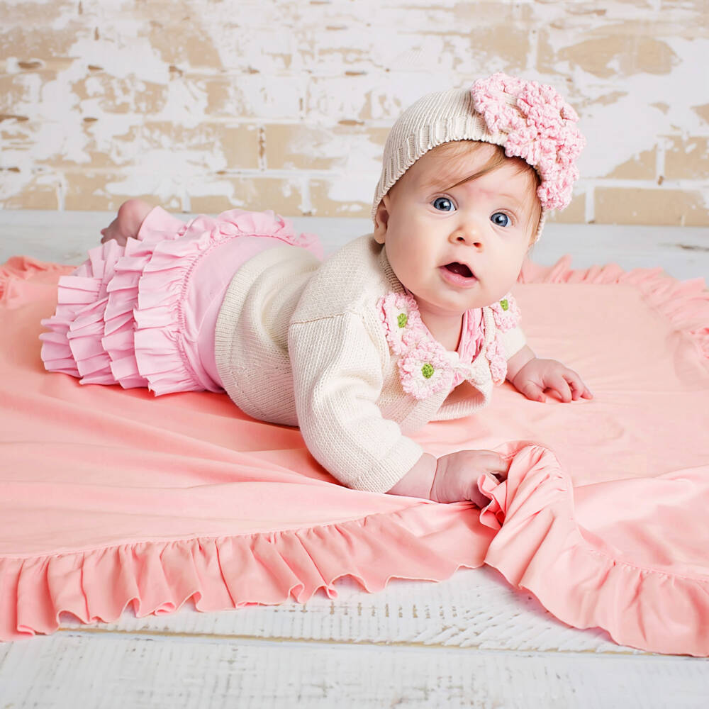 Lemon Loves Layette-Мягкое одеяло из розового пима для девочек | Childrensalon Outlet