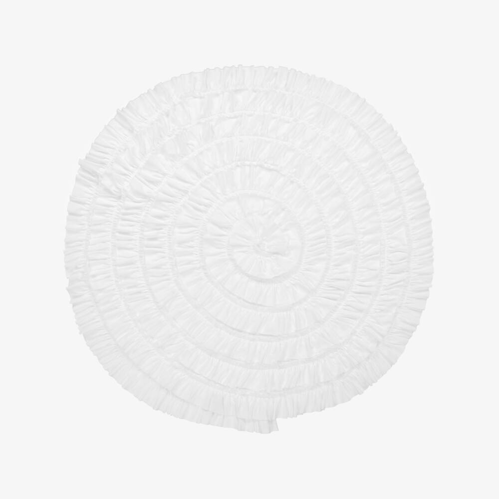 Lemon Loves Layette-Girls' White Ruffled Cotton Wrap | Childrensalon Outlet
