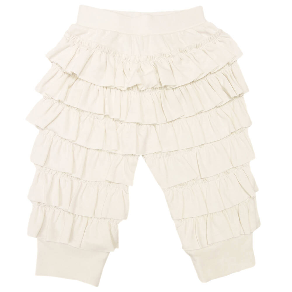 Lemon Loves Layette - Ivory Pima Cotton 'Ella' Trousers | Childrensalon